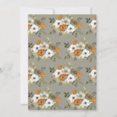 Floral Thanksgiving Diner Menu Afdrukbare Sjabloon Kaart (Achterkant)