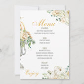 Floral Thanksgiving Diner Menu Bruiloft Menu Kaart (Voorkant)