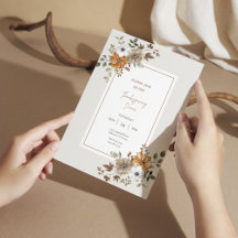 Floral Thanksgiving Dinner Invitation Sjabloon