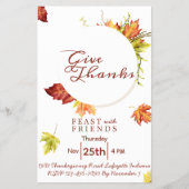 Floral Thanksgiving Innodiging Flyer (Voorkant)