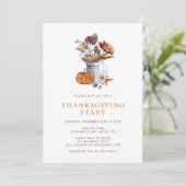 Floral Thanksgiving Kaart (Staand voorkant)