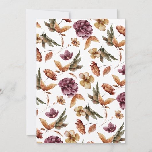 Floral Thanksgiving Kaart (Achterkant)