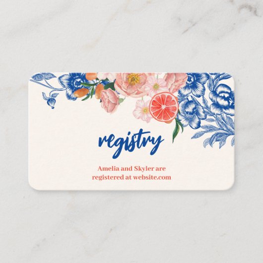 Floral That's Amore Vrijgezellenfeest register Informatiekaartje (Voorkant)