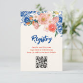 Floral That's Amore Vrijgezellenfeest register Informatiekaartje (Staand voorkant)