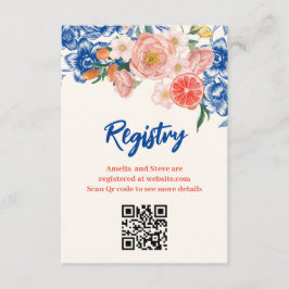 Floral That's Amore Vrijgezellenfeest register Informatiekaartje
