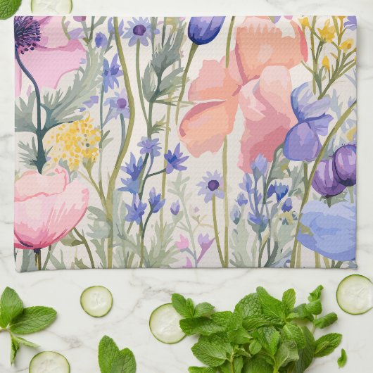 Floral Theedoek (Gevouwen)