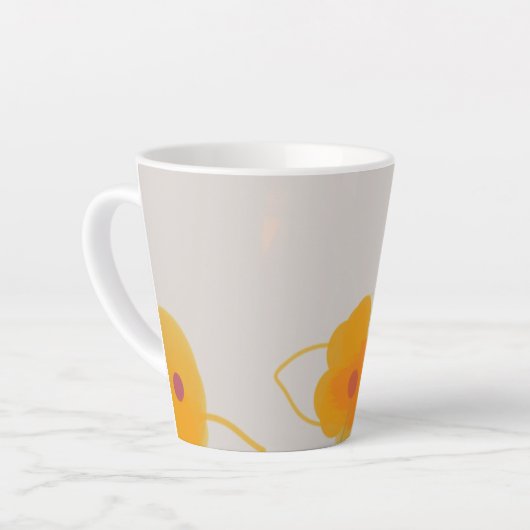 Floral theeontwerp Latte Mok (Linkerhoek)