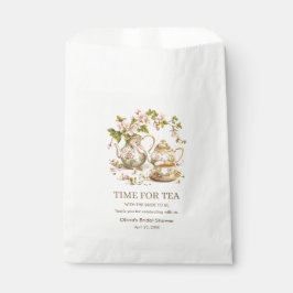 Floral Theepot Tijd voor Thee Vrijgezellenfeest Bedankzakje