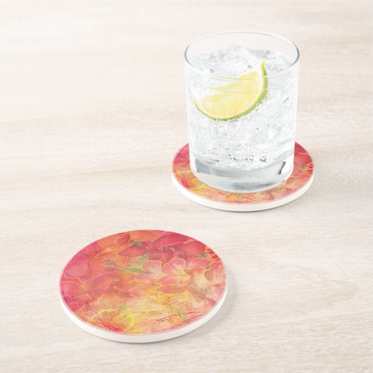 Floral Theme Sandstone Onderzetter (Zijkant)