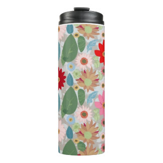 Floral Thermal Tumbler Design Thermosbeker