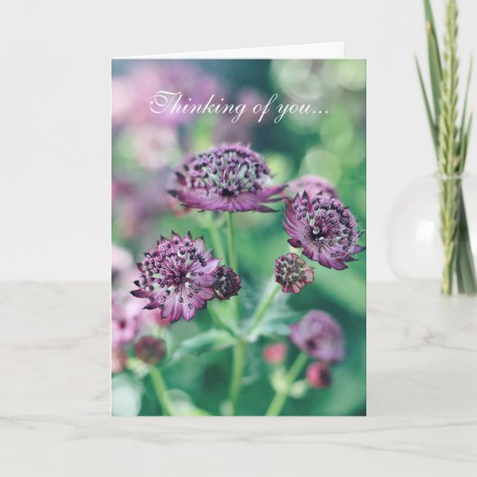 Floral Thinking of You Card Kaart (Voorkant)