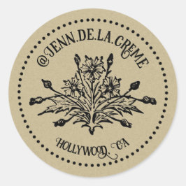  Floral Thistle Networking Ronde Sticker