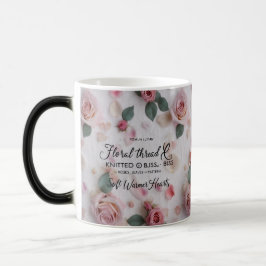 Floral Thread Color Morphing Mug | Soft Pink Rose  Magische Mok