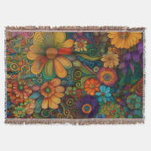 Floral Throw Blanket Deken (Voorkant)