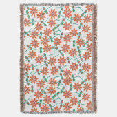  Floral Throw Blanket Deken (Voorkant Verticaal)