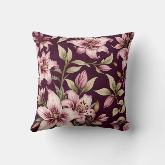 Floral Throw Pillow Kussen (Achterkant)