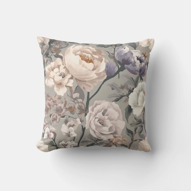 Floral Throw Pillow Kussen (Voorkant)