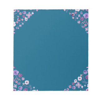 Floral Tide Notitieblok - Deep Blauwgroen Corner E