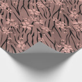 Floral tijgerprint cadeaupapier (Hoek)