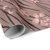 Floral tijgerprint cadeaupapier (Rol Hoek)