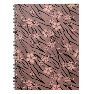 Floral tijgerprint notitieboek