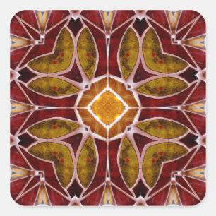 Floral Tile Vierkante Sticker