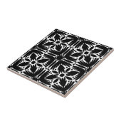 Floral Tile zwart-wit Tegeltje (Zijkant)