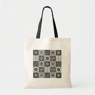 Floral Tiles Tote Bag