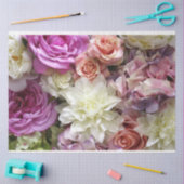 Floral tissue paper with dahlia and roses tissuepapier (Craft)