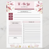 Floral to do lijst Sjabloon (Voorkant)