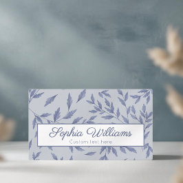  floral toile blauw visitekaartje