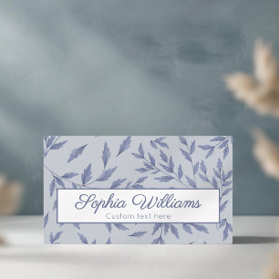 floral toile blauw visitekaartje