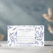  floral toile blauw visitekaartje