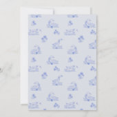 Floral Toile Gekke Goose Baby shower Kaart (Achterkant)