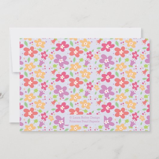 Floral Torah Bat Mitzvah Kaart (Achterkant)