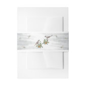 Floral Tortelduifjes Belly Band Uitnodigingen Wikkel (Voorkant Voorbeeld)