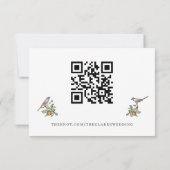 Floral Tortelduifjes Response Kaart (Achterkant)