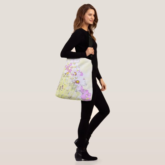 Floral Tote Crossbody Tas (Op model)