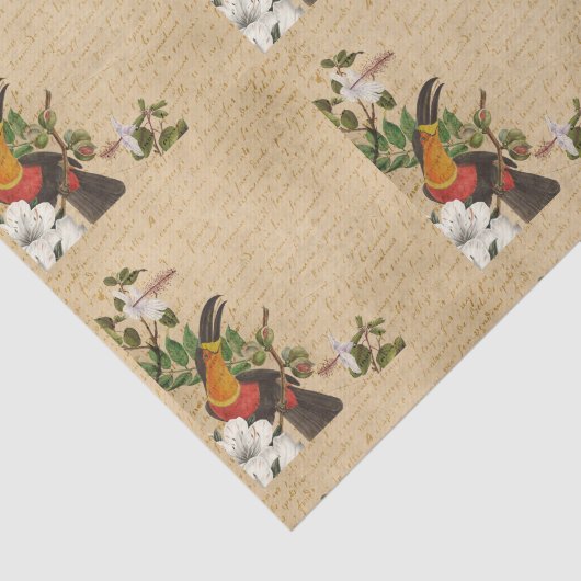 Floral Toucan Tissuepapier (Detail)