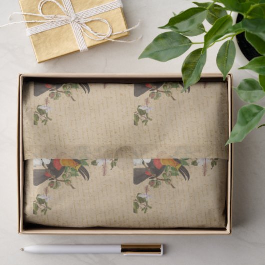 Floral Toucan Tissuepapier (Geschenk)
