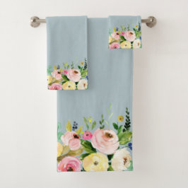 Floral Towel Bad Handdoek