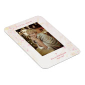 Floral Traditional & Elegant Roze Foto Funeral Magneet (Rechterzijde)