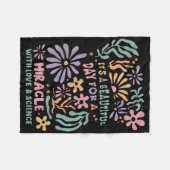 Floral Transfer Day IVF is een mooie dag voor MI Fleece Deken (Voorkant (Horizontaal))