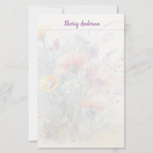 Floral Transparant Briefpapier (Voorkant)