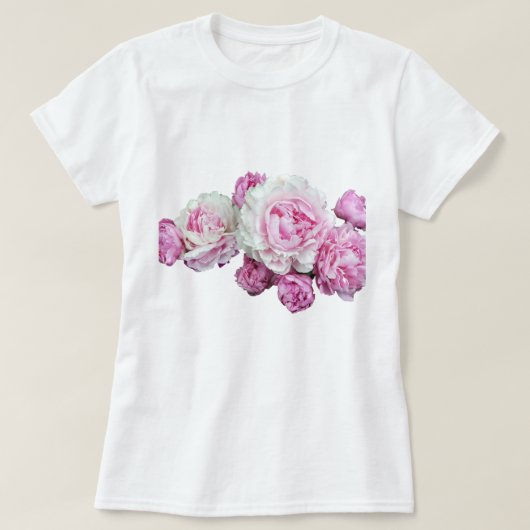 Floral Transparant Design T Shirt (Design voorkant)