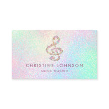 Floral Treble Clef Muziekleraar