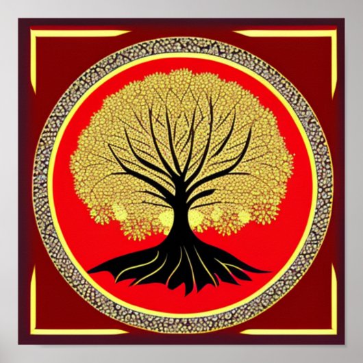 Floral Tree of Life Poster (Voorkant)