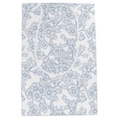 Floral Trellis Gray - White Medium Cadeauzakje (Voorkant)