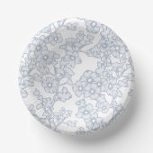 Floral Trellis Gray - White Papieren Kommen (Voorkant)