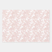 Floral Trellis Peach - White Inpakpapier Vel (Voorkant 2)